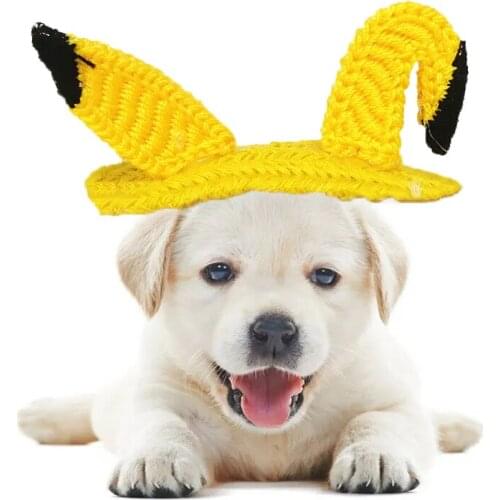 Pet Accessories Cartoon Hairpin Three-Dimensional Rabbit Ears Pet BB Clip Ins Net Red Cute Knitted Pet Hairpin