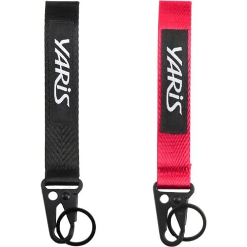 Car Key Chain for Toyota yaris 2010 -2016 Yaris L Car key keychain Wrist Strap Key Holder Rope Car Gift Key Chains Keychain