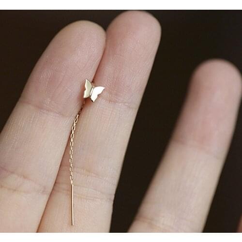 Женские золотые серьги BASICGOLDYAO China At AliExpress