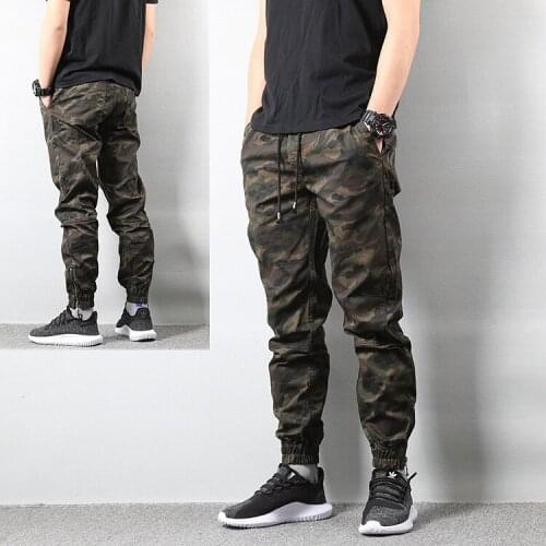 Fashion Brand Fall Casual Pants Skinny Pants Camouflage Ankle Banded Pants Overalls Trousers Large Size Mens Thin trousers men