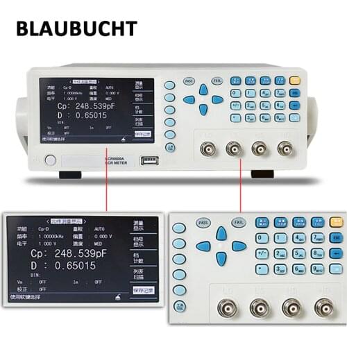Digital Precision LCR Meter Test Frequency 40HZ to 1000KHZ Capacitance And Inductance Resistance Tester Meters Bridge For Lab