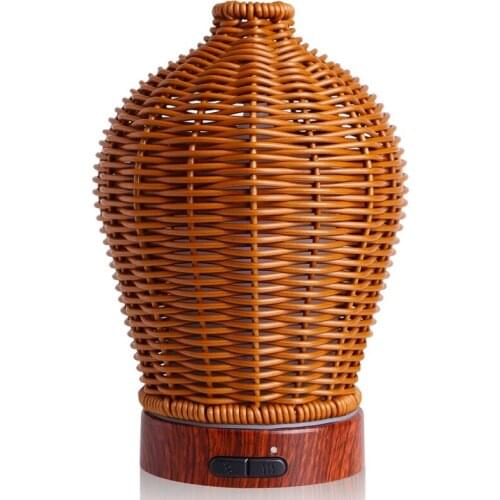 Essential Oil Diffuser, Rattan Ultrasonic Diffuser 100Ml Humidifier with Waterless Auto Shut Off,for Room Office
