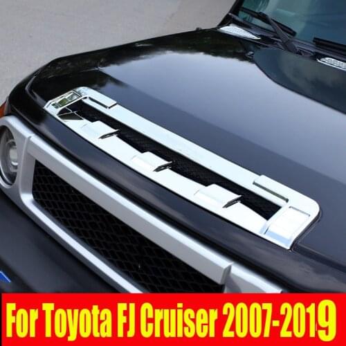 For Toyota FJ Cruiser 2007-2019 ABS Chrome Front Hood Scoop Trim Guard 1pcs