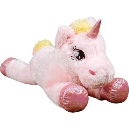 Kawaii Lying Rainbow Unicorn Plush Toys Cartoon Animal Dolls for Children Girls Stuffed Toy Birthday Decor Gifts