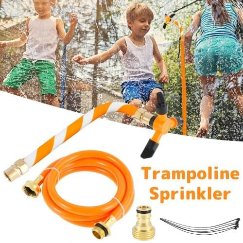 Trampoline Sprinkler Kit Summer Outdoor Childrens Game Sprayer Cooling System Used For Garden Childrens Water Entertainment