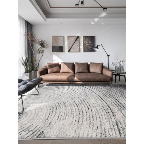 Nordic Ins Living Room Carpet Grey Striped Home Rugs for Bedroom Decor Floor Mat Study Office Area Rug Polypropylene Rugs Carpet