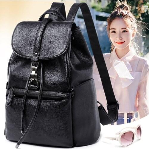 Leather Female Shoulder Bag Designer Backpack Versatile College Student Bag Large Capacity Backpack Womens Fashion Backpacks