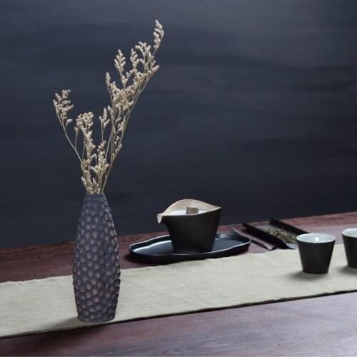 Small Vase Ceramic Vase Creative Coarse Pottery Retro Mini Vase Dried Flower Pottery Ornaments Ceramic Pots for Plants FlowerPot