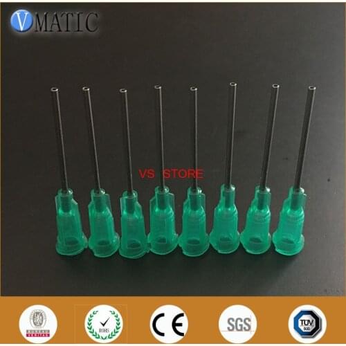 Free Shipping 100Pcs 1'' 18G Te Glue Dispensing Needle Tip 1 Inch