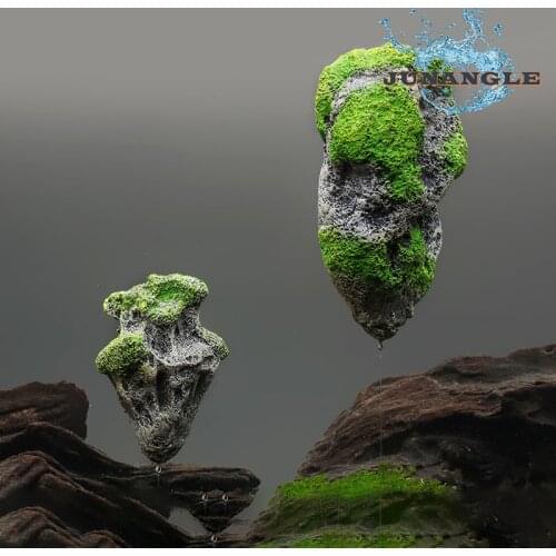 2021 New Simulation Landscaping Stone Floating Stone Aquarium Landscaping Decoration Artificial Pumice Grass