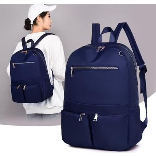 2021 Autumn And Winter Fashion Womens Backpack High-Quality Waterproof Oxford Lightweight Large-Capacity Travel School Bag