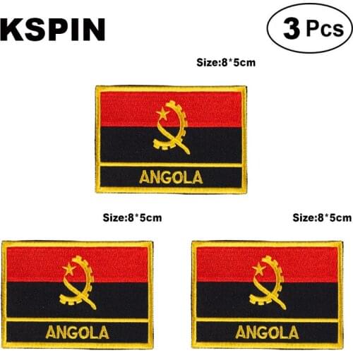 Albania Rectangular Shape Flag patches embroidered flag patches national flag patches for clothing DIY Decoration