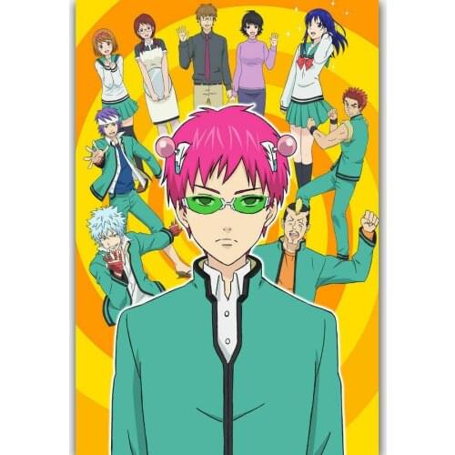 The Disastrous Life of Saiki K Anime Season 2 Silk Fabric Wall Poster Art Decor Sticker Bright