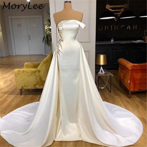 Evening Dresses Off The Shoulder Floor Length Satin Crystal Evening Dresses With Zipper Back vestidos de fiesta de noche