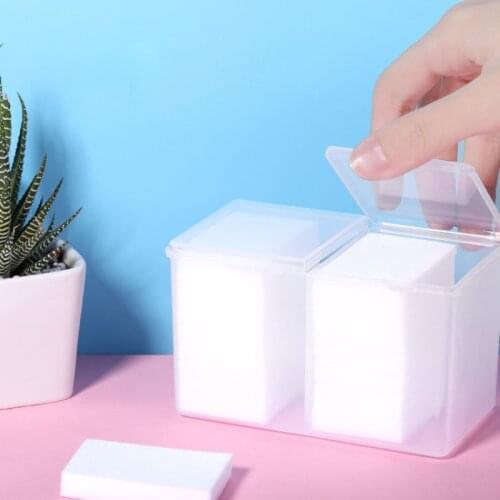 1Pc 2 Large Grids Nail Cotton Sheet Storage Quality Portable Storage Box Case Makeup Tools Container Manicure Empty Tool