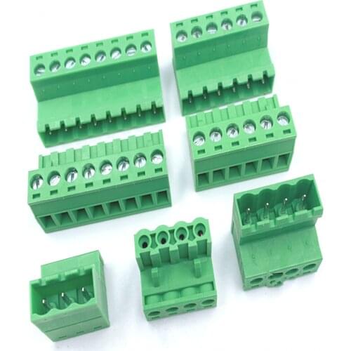 20Set Terminal Plug-in Welding-free Air Butt Terminal 2EDGRK-5.08mm Spacing 2P-24P Pluggable PCB Screw Terminal Block Connector