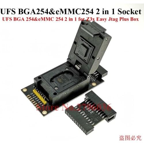 Z3X Easy Jtag Plus ISP eMMC, eMMC NAND, eMMC Socket ,UFS BGA 95 ,UFS BGA 153, UFS BGA 254 socket Adapter