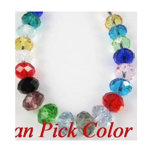 4mm 6mm 8mm loose strand Mixed k Rondelle Faceted Glass Crystal Beads Bracelet DIY spacer accessory dg35 Jewelry Making crystal