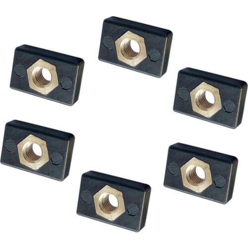 6x Copper Screws Nuts Hardware Mount Nylon Nutsert For Kayak Track / Rail