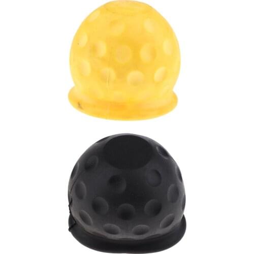 Car Tow Ball Bar Towing Protect Towbar Towball Caps Cover Yellow+Black