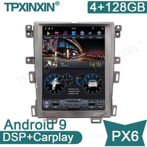 4+128G For FORD EDGE 2008 2009 2010 2011-2014 Car Radio Player GPS Navigation Auto Stereo Multimedia Video Headunit DSP carplay