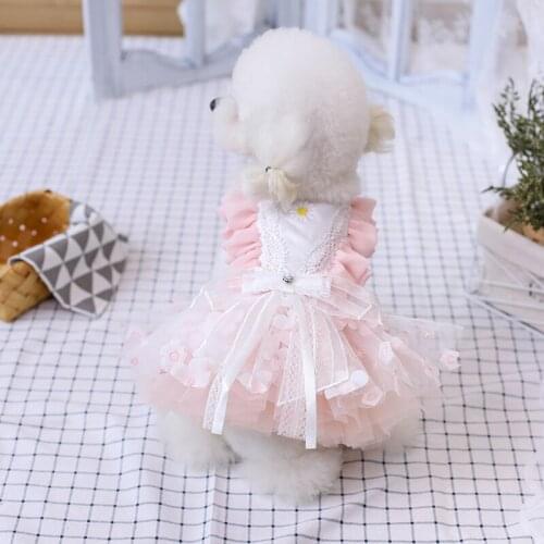 Free Shipping Handmade Dog Clothes Dog Dress Classic Pet Cake Skirt Princess Tutu Cats Outfit Poodle Maltese Yorkie Drop Ship