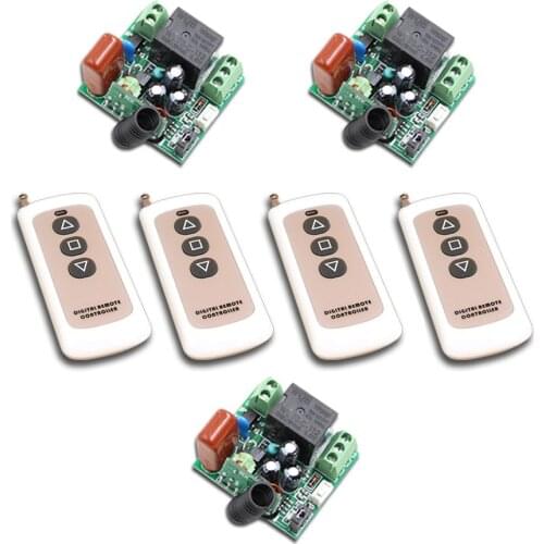 New Type 220V 1CH Wireless Mini Switch System 3Receiver&4Transmitter Remote Controller Mini Smart Home