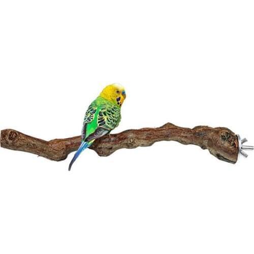 Wooden Bird Stand Perch Bird Parrot Natural Stand Stick Pole Vine Branch Cage Accessories Bird Supplies Parrots Toys Stand Rod
