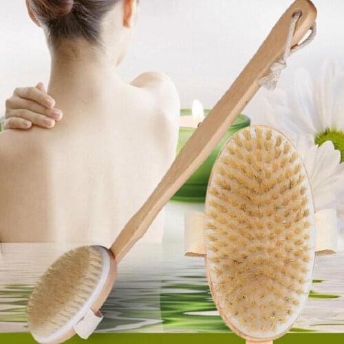 Wooden Long-handled Bath Brush Massage Bath Brush Boar And Back Bathing Brush Rubbing Artifact Bristle Soft Brush Bristles Q9R1