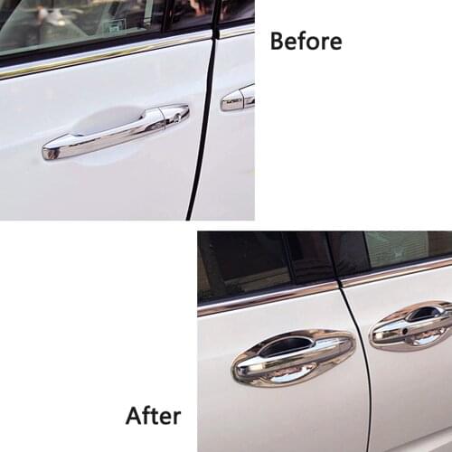 For Honda Odyssey 2014-2020 Chromium Styling Exterior Door Handle Bowl Cover Moulding Frame Bezel Car Sticker LHD