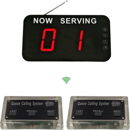Electronic Queue Manage System wireless Improve Work Efficiency with 1 Screen 2 buttons