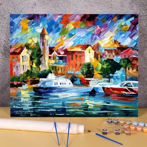 Oil Painting Style Cozumel Painting By Numbers Set Oil Paints 40*50 Painting On Canvas Home Decor Crafts Adults Drawing