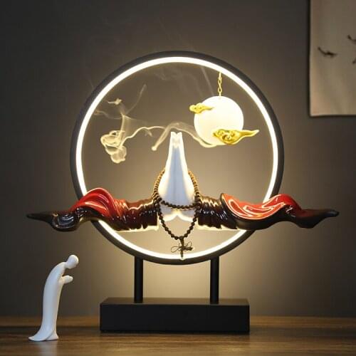 Chinese Style Incense Burner Backflow Aromatherapy Luxury Ceramic Indoor Incense Burner Porch Bruleur Encens Home Decor DG50XX