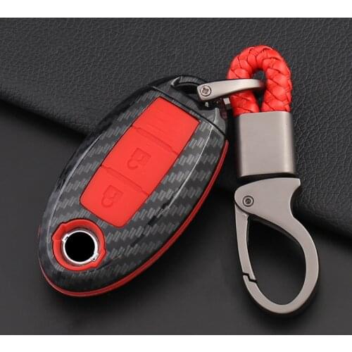 Carbon Fiber Shell Car Remote Key Cover Case For Nissan Qashqai J10 J11 X-Trail t31 t32 kicks Tiida Pathfinder Murano Note Juke