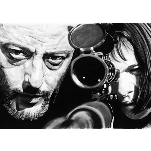 LEON; THE PROFESSIONAL Movie Textless Art Natalie Portman Art Film Print Silk Poster Home Wall Decor 24x36inch