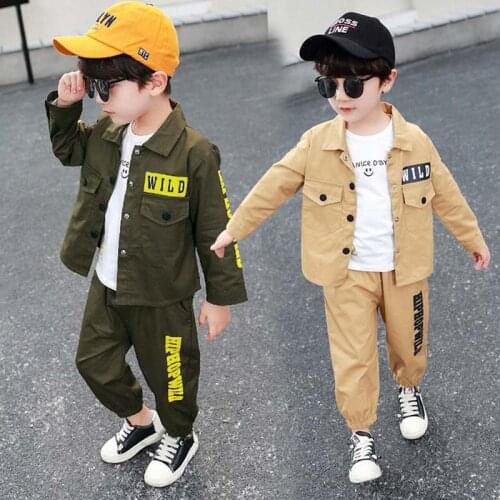 2020 hot new Spring autumn boy girl handsome clothes sets cotton tops Haren pants 2 piece baby sports clothes Children clothing