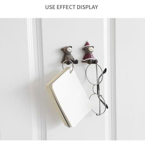 Cute Cartoon Hooks Wall Key Hook Bedroom Kitchen Interior Small Objects Viscose Hook Decorative For Home can CSV