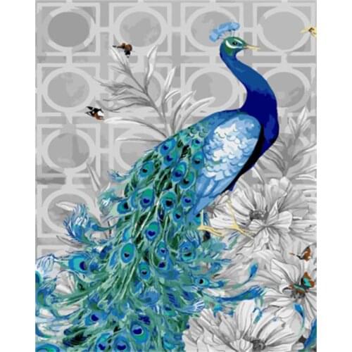 PAINTBOY Framed Pictures Painting By Numbers of Animal Handwork Canvas Oil Painting Home Decor For Living Room