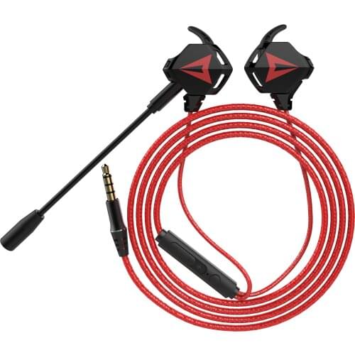 Headphones with Cable and Microphone 3.5mm Jack /Type C Wired Headphones Black Red Game Headphones Removable Mic Wired Earphone