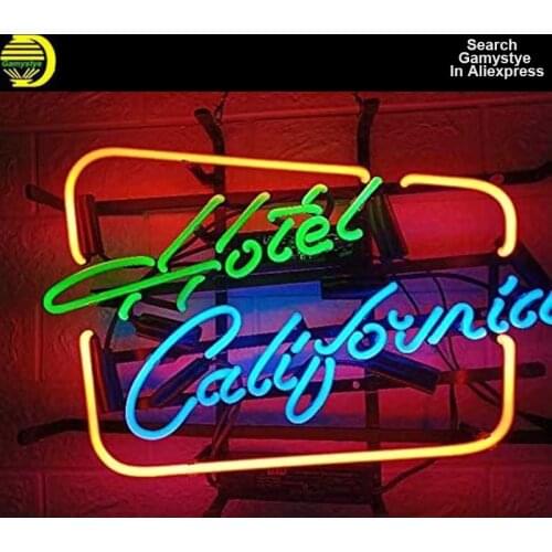 Neon Sign Hotel Home Lamps Californi Neon Light Wall Signs Hotel Real Glass Neon Lamp Neon Light Board Beer Bar Pub Lights Glass