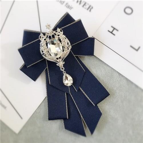 New Free Shipping fashion male MENS Bow tie female Japanese school collar flower decorative BOW diamond Korean pin brooch