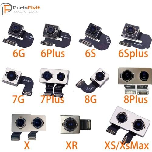 Original Rear Camera For iP6 6Plus 6S 7 7Plus 8 8Plus X XR XS MAX Back Camera Flex Cable Ribbon Main Camera Module Replacements