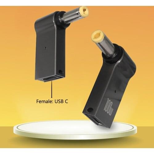 USB Type C PD Female to 5.5*2.5mm Male Adapter Connector for Asus USB C Fast Charging Laptop Power Cable Converter Jack