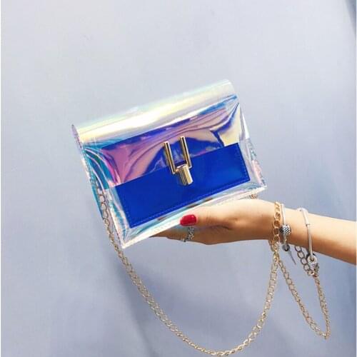Beach Bag 2021 New Design Shoulder Bags Women Shoulder Bag Fashion Laser Transparent Crossbody Bags Messenger