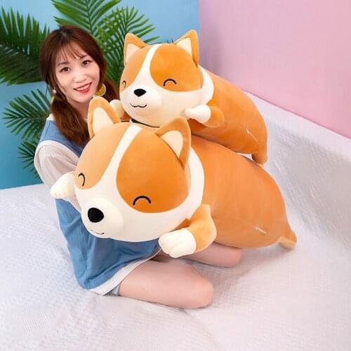 60/80/100cm Creative Lovely Dog Plush Toy Super Soft Stuffed Cushion Animal Cartoon Pillow Best Birthday Gift For Kids Children