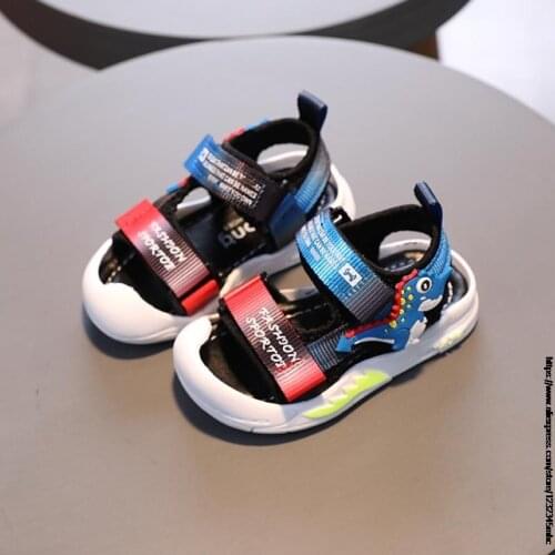 Kids Childrens Shoes Summer 2021 New Girls' Sports and Leisure Cartoon dinosaur Boys Fashion Breathable Sandals