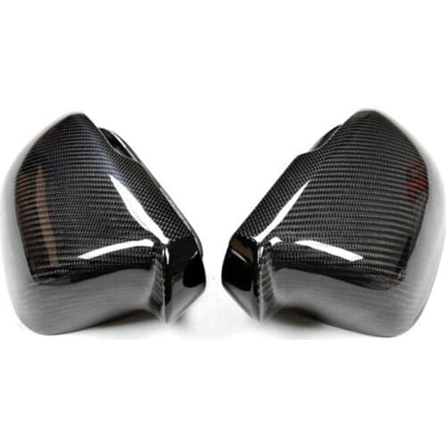 New Carbon Fiber Car Side Door View Mirrors Replacment Cover For Skoda Octavia 2012-2014
