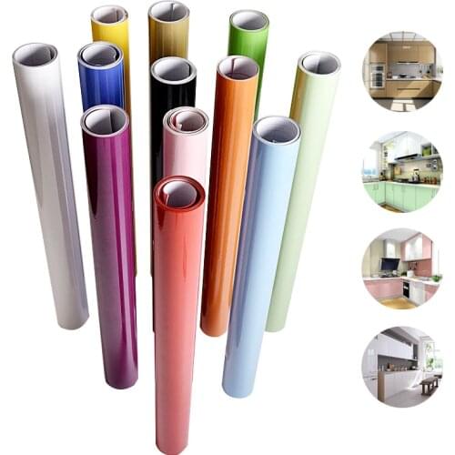 Modern Pure Color Home Restoration Wallpaper Peel & Stick in Rolls Self-adhesive PVC Contact Paper Kitchen Cabinets