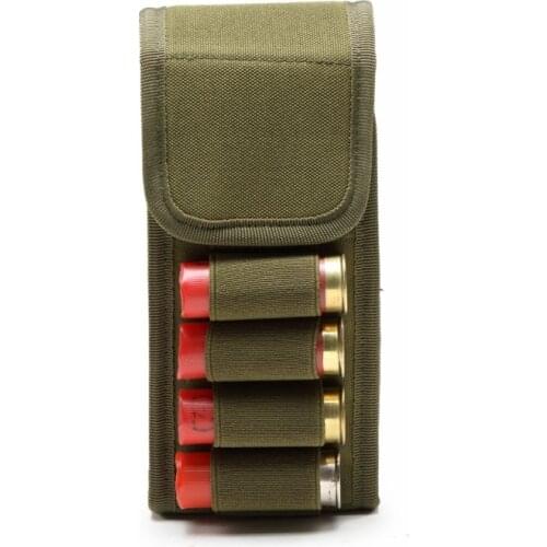 Military Tactical Molle Shell Pouch Shot Gun Bullet Ammo Holder 12GA 12 Gauge Hunting Bandolier Cartridge Airsoft Magazine Bag