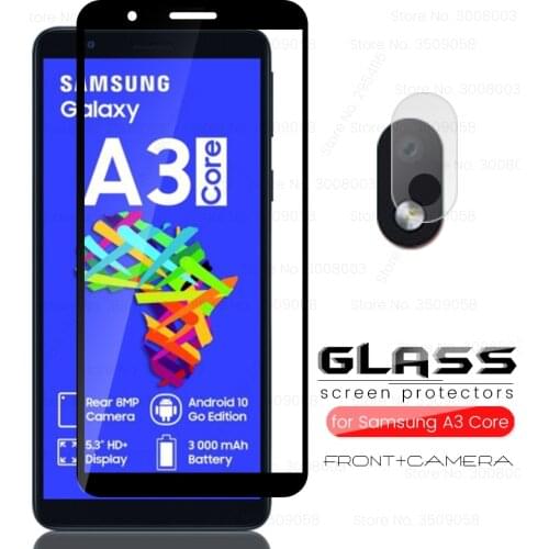 Самсунг a 3 core glass camera lens protective glass on for samsung galaxy a3 core a3core 2020 5.3'' phone screen protectors film